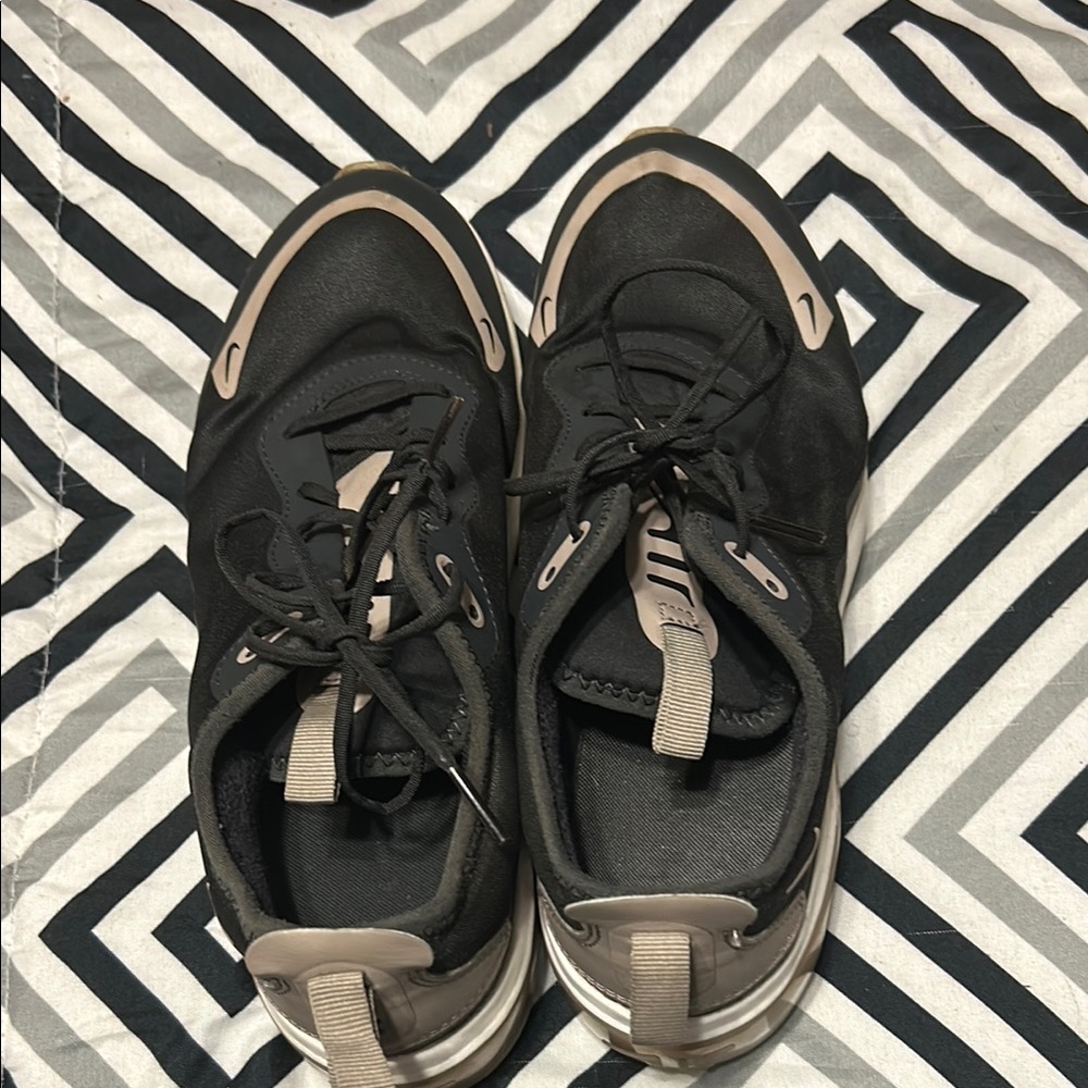 Black and Beige Sneakers